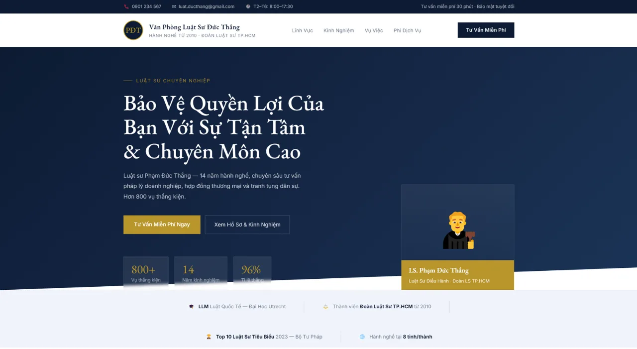 Portfolio Luật Sư Chuyên Nghiệp