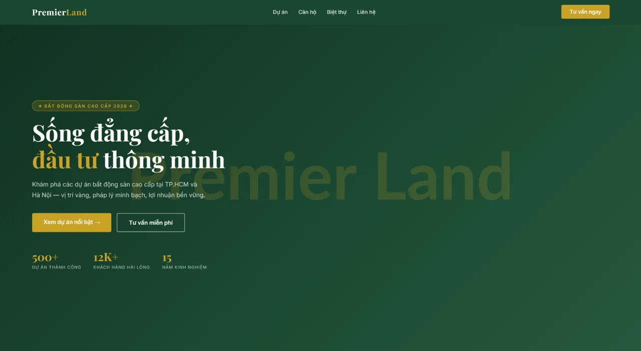 Landing Page Bất Động Sản