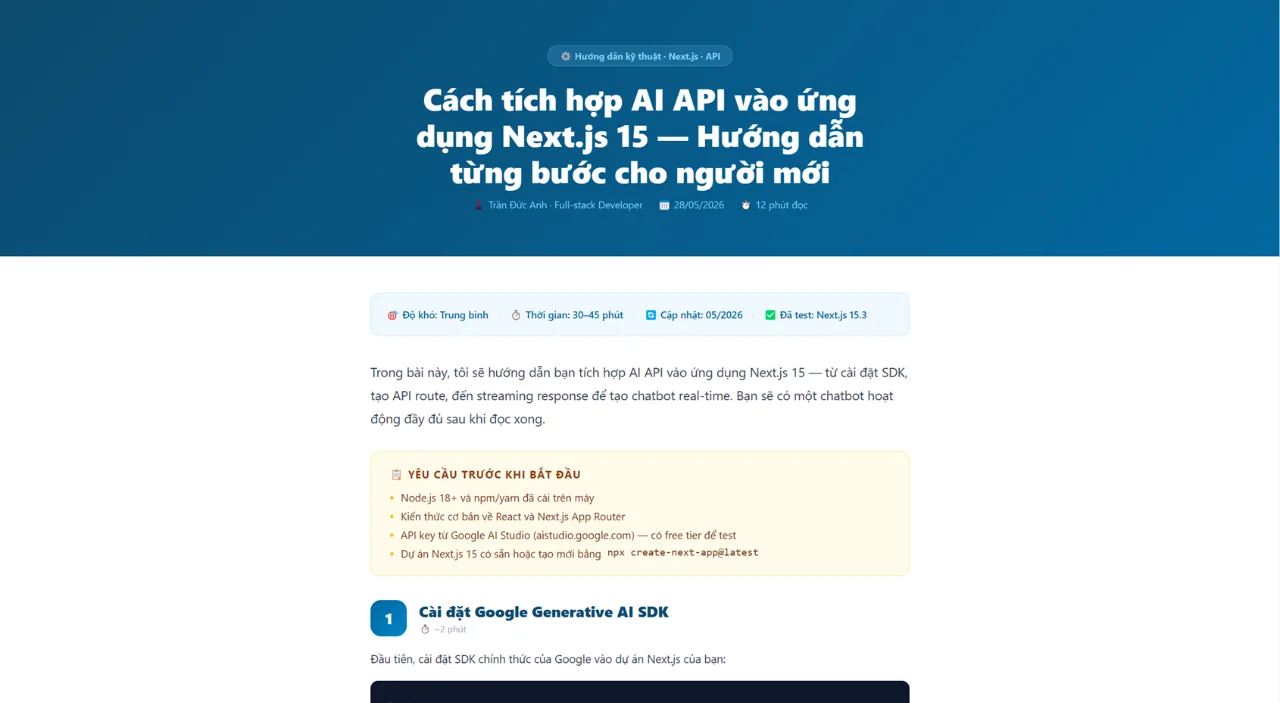 Hướng Dẫn Kỹ Thuật
