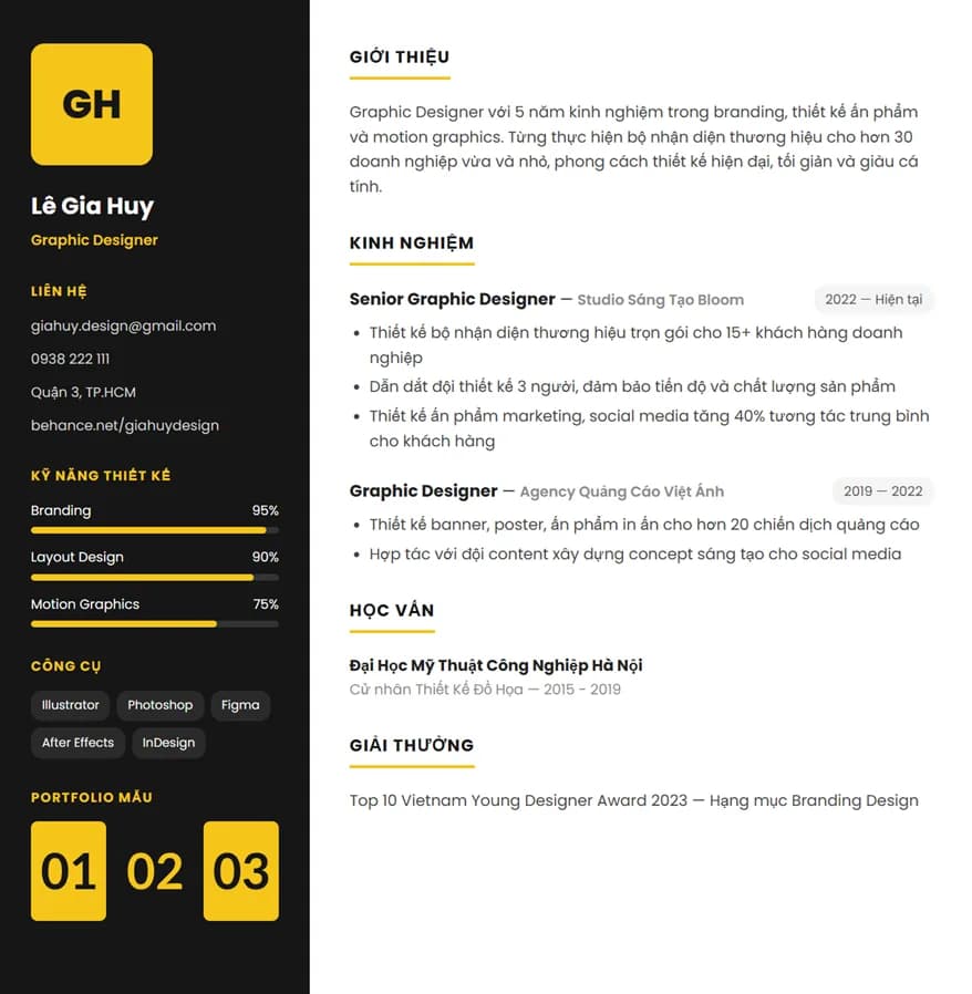 CV Thiết Kế Đồ Họa