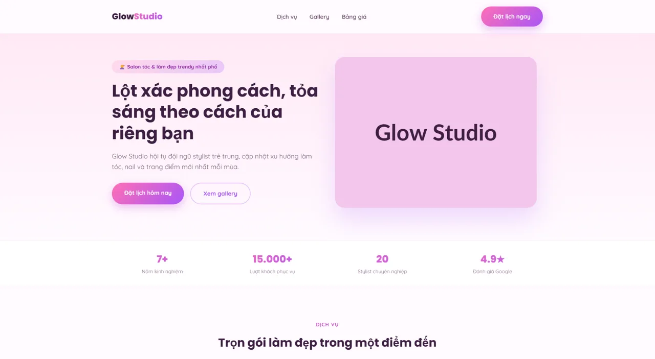 Landing Page Salon Tóc & Làm Đẹp