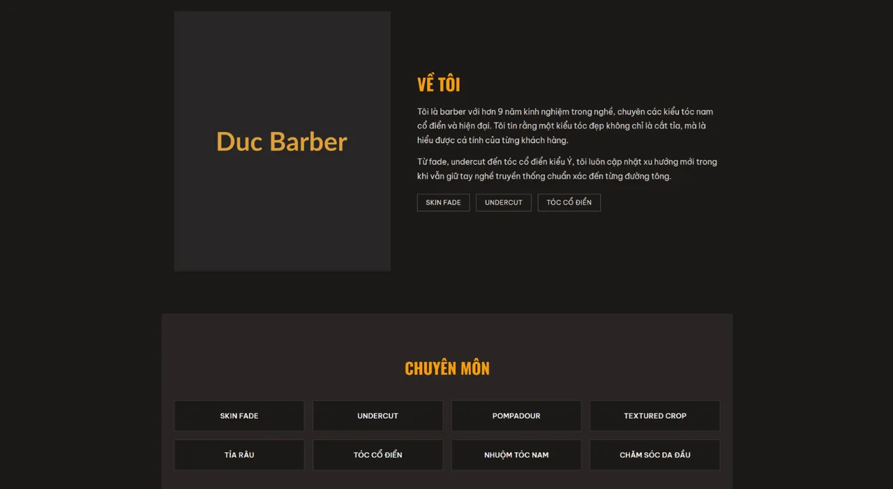 Portfolio Barber / Thợ Cắt Tóc Nam