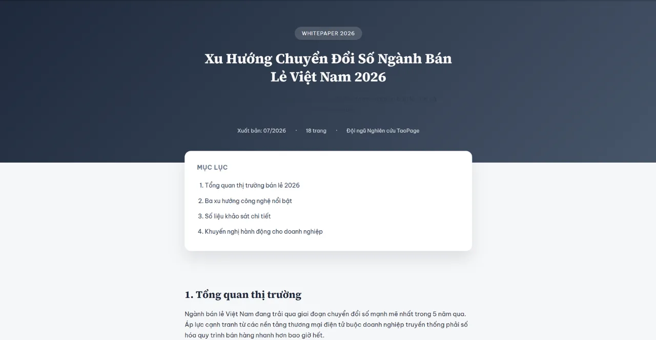 Bài Viết Dạng Whitepaper Kỹ Thuật