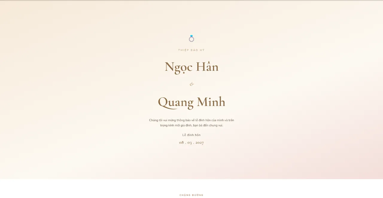 Thiệp Báo Hỷ Đính Hôn