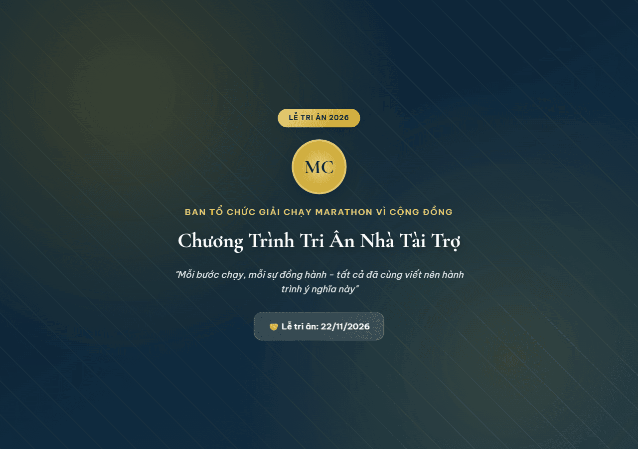 Trang Tri Ân Nhà Tài Trợ